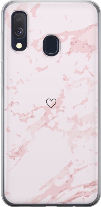 Mobildeksel til Samsung Galaxy A40 med Rosa Hjerte motiv