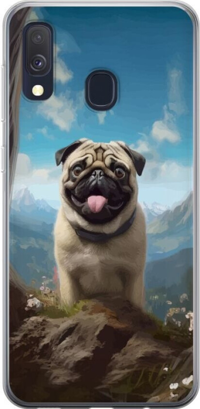 Mobildeksel til Samsung Galaxy A40 med Glad Hund motiv