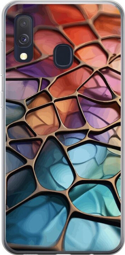 Mobildeksel til Samsung Galaxy A40 med Metalliskt mønster motiv