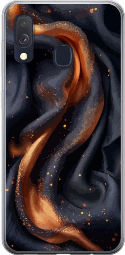 Mobildeksel til Samsung Galaxy A40 med Brennende silke motiv