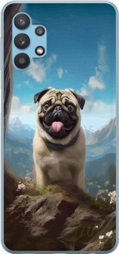 Mobildeksel til Samsung Galaxy A32 5G med Glad Hund motiv