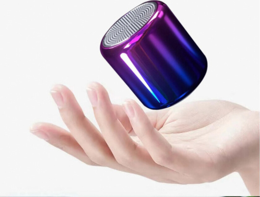Bluetooth mini-høyttaler i krommet ombre, Lilla/Blå