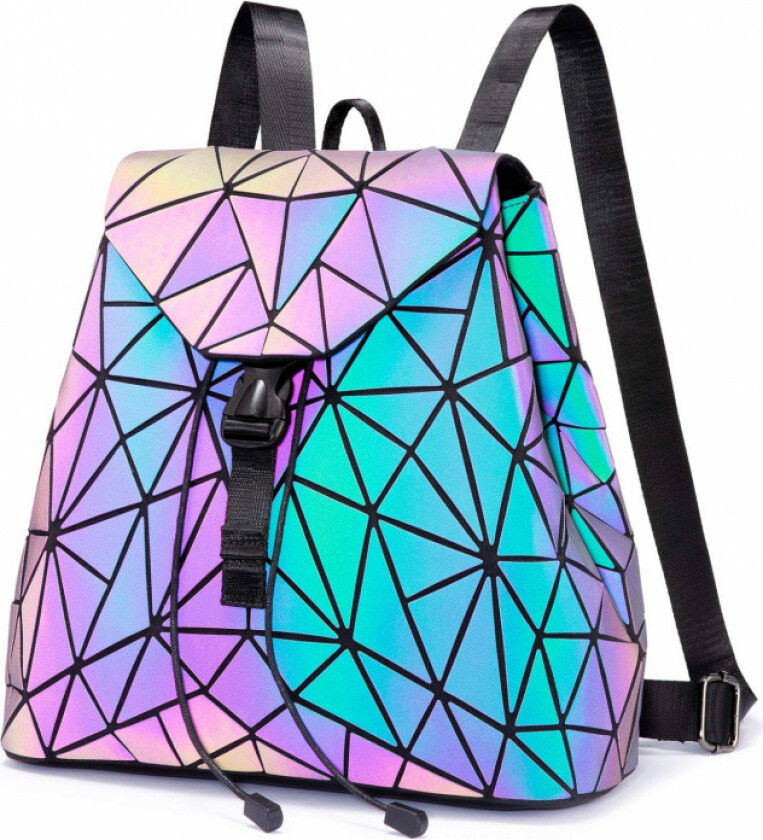 Lysende ryggsekk med geometriske former