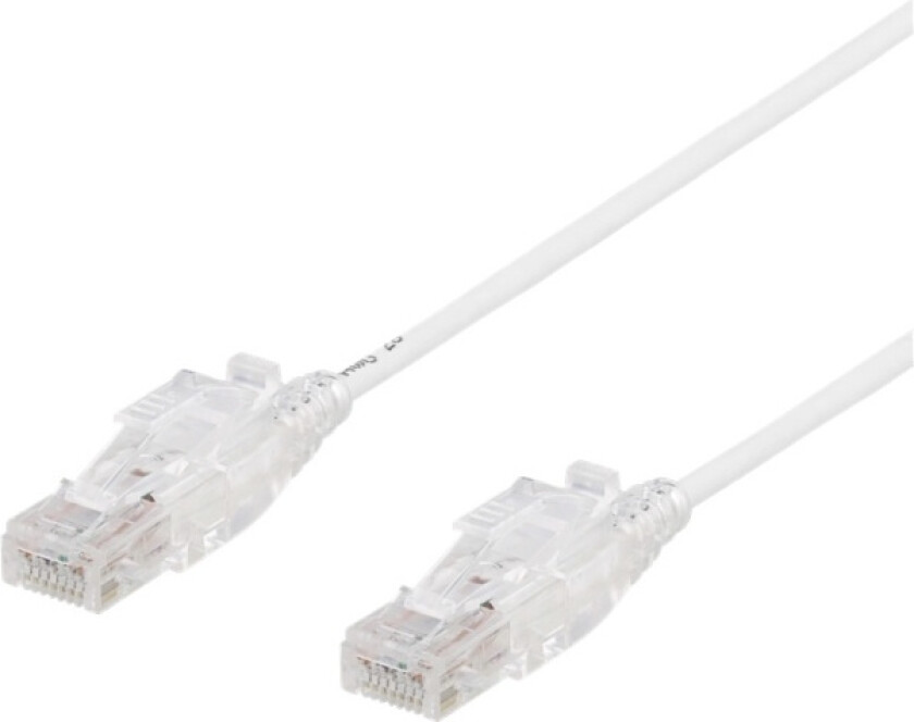 U/UTP Cat6A patch cable, 1m, 500MHz, lockable, white