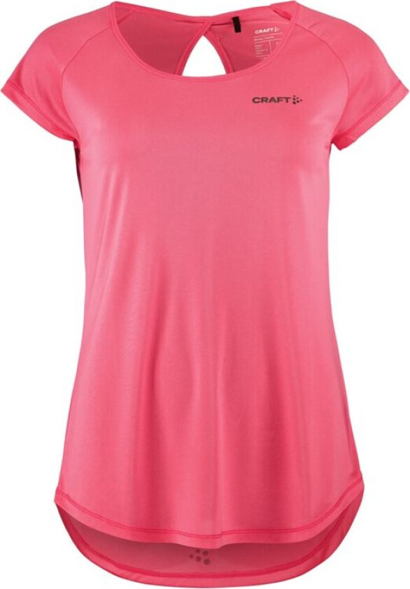 Eaze SS Melange Tee W Fuchsia Melange