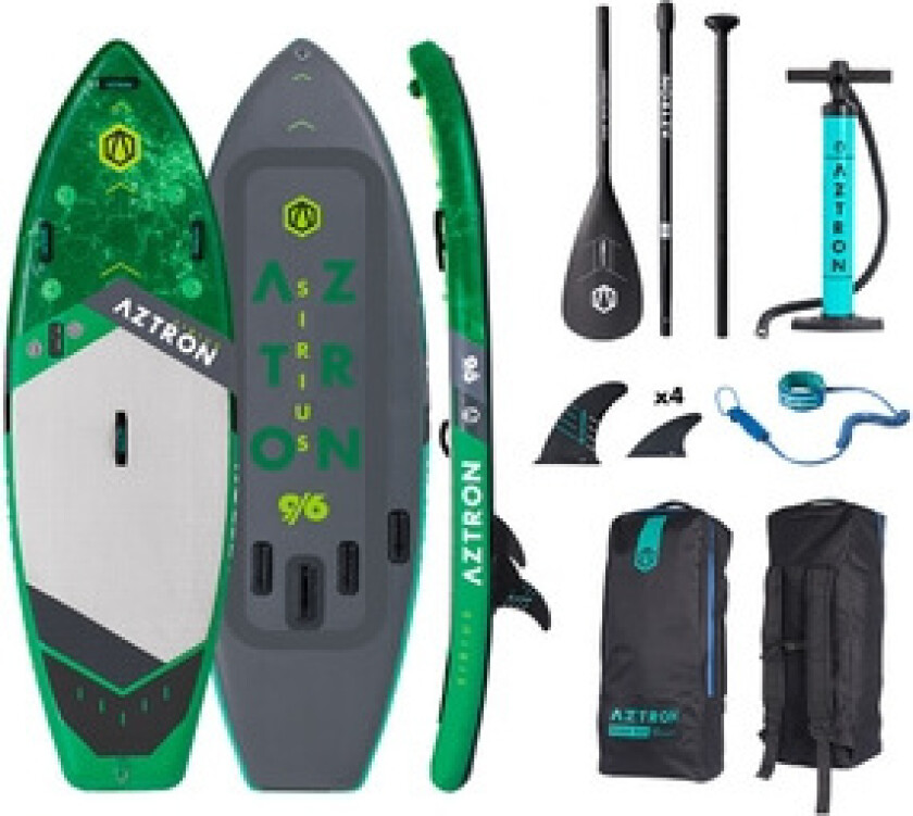 Paddleboard, Aztron Sirius 9'6'', oppblåsbar SUPinkl. tilbehørspakker