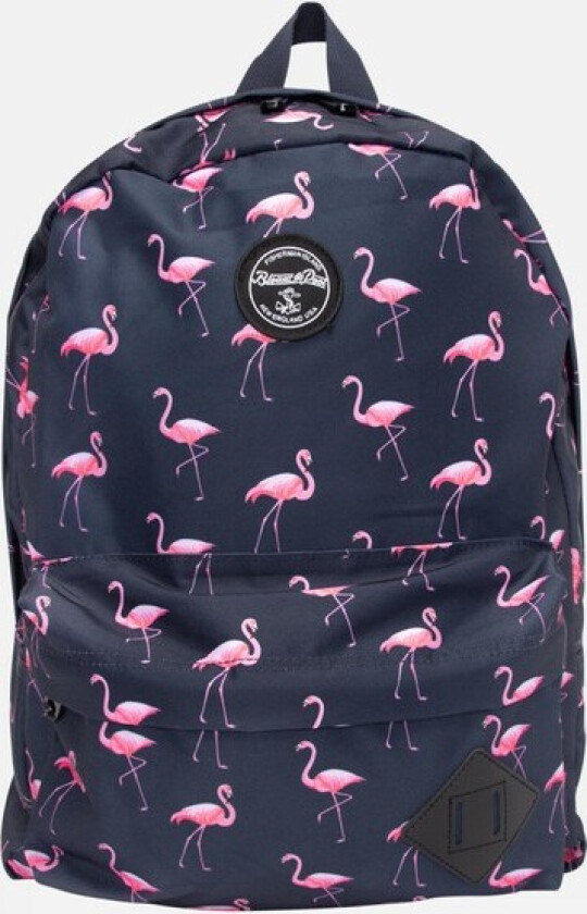 Hawaii Backpack, Navy Flamingo, Onesize,  Skolevesker