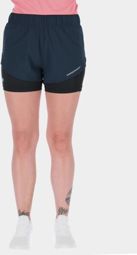 Training 2in1 Shorts W, Navy, 34,  Treningsshorts