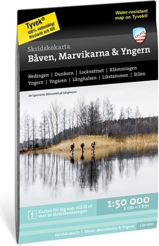 Skridskokarta Båven, Marvikarna & Yngern 1:50.000