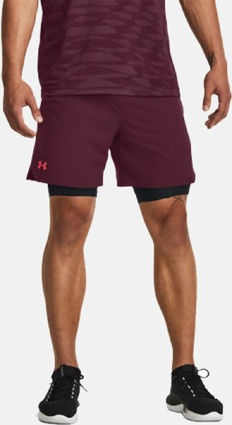 Ua Vanish Woven 6in Shorts, Dark Maroon, S, Løpeshorts