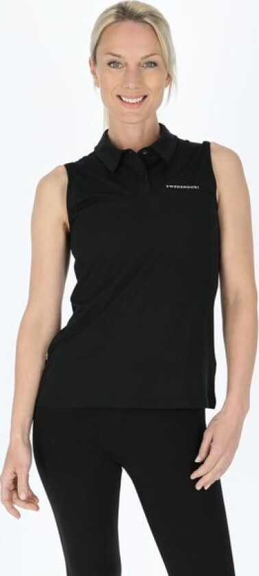 Ultra Light Sleeveless Piké W, Black, 46, Piketrøyer