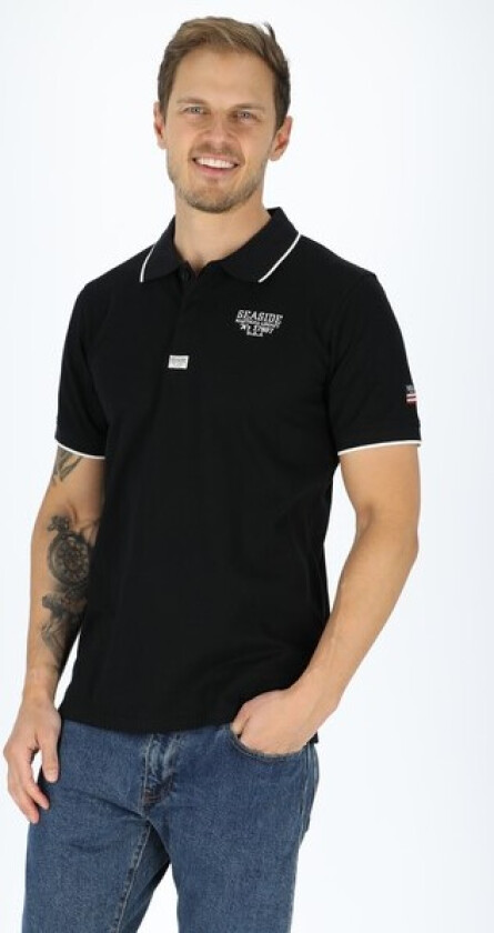Crew Piké, Black, M, Piketrøyer
