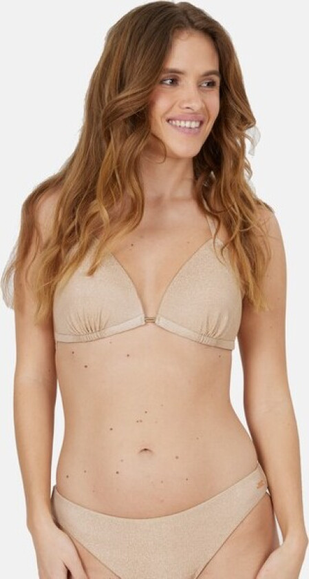 Valeny W Shimmer Bikini Top, Desert Taupe, 40, Bikinis