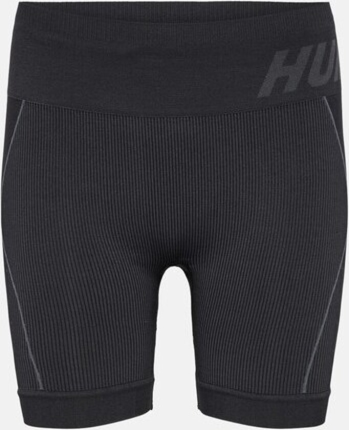 Hmlte Christel Seamless Shorts, Black/Asphalt Melange, L, Korte Tights