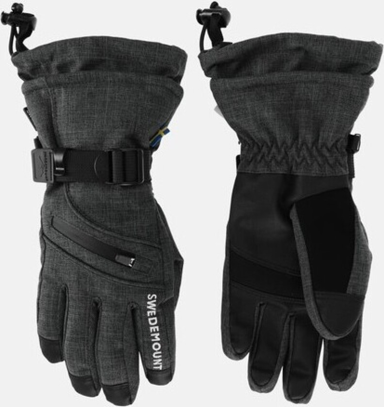 Cervinia Ski Glove Jr, Charcoal Melange, M, Skihansker