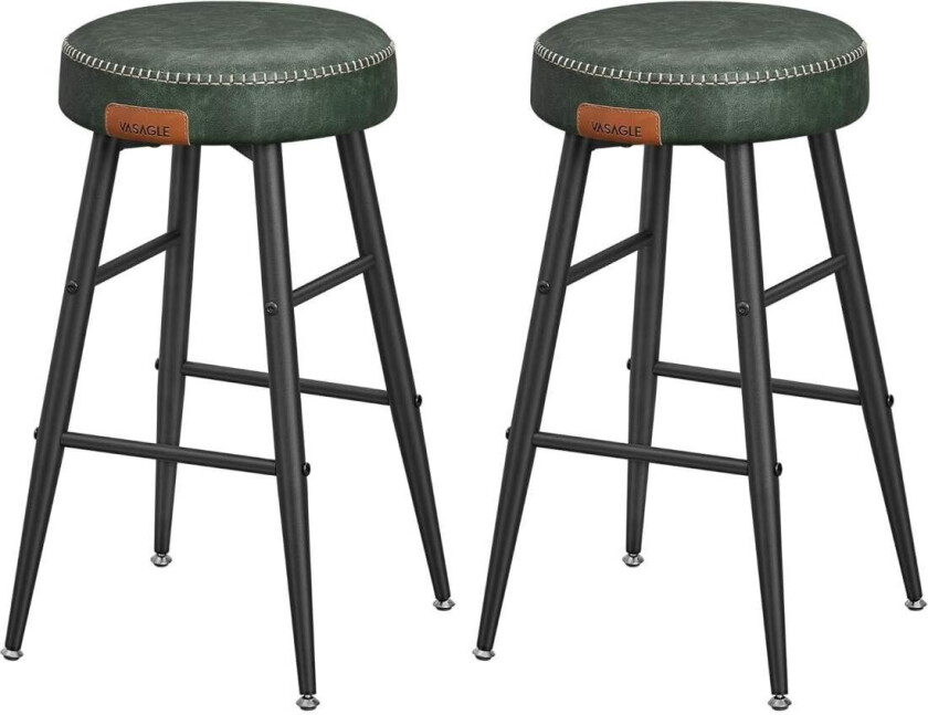 Echo Collection ULBC080C01 barkrakker, sett med 2, kjøkkenkrakker, frokostkrakker, sydd kunstskinn, 24,8" høy, hjemmebar, spises