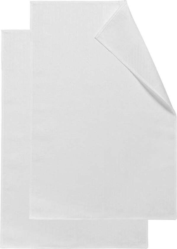 Stripes kjøkkenhåndkle 47 x 70 cm 2-pakning Hvit