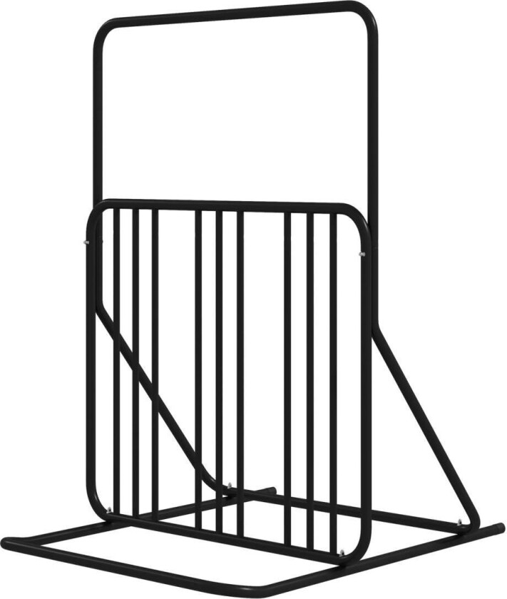 Sykkelstativ Med Håndtak, Flere Stativer På Begge Sider, Værbestandig, Opptil 4 Sykler, Stål, Svart, 102X92X130Cm