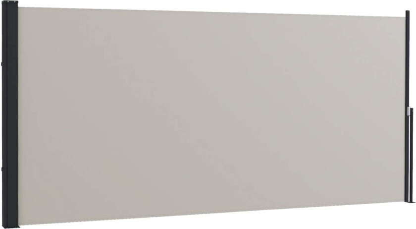 Uttrekkbar Sidemarkise, 300 X 140 Cm Hagemarkise, Personvernskjerm Med Uv-Beskyttelse, Vindbeskyttelse, Metall, Polyester, Lys G