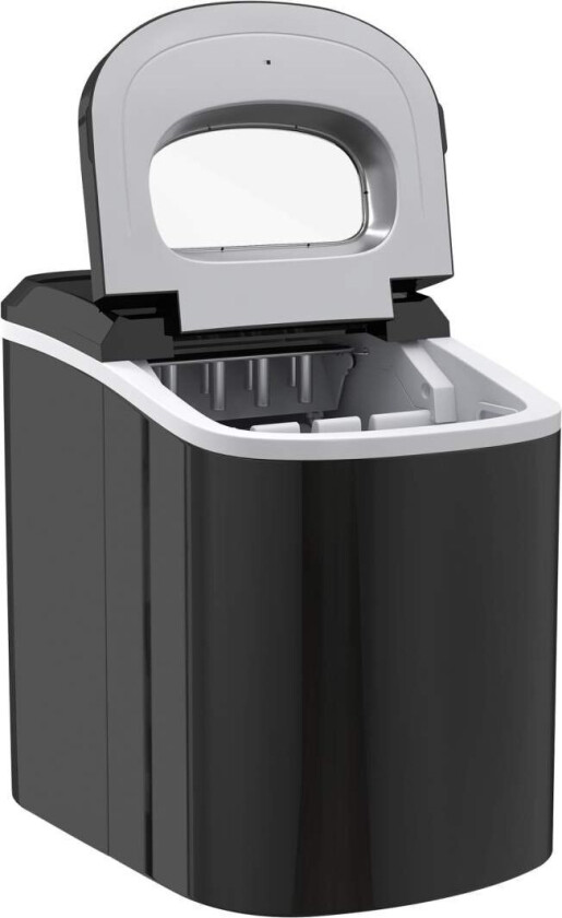 Isbitmaskin, 1,3 L Med 2,2 L Vanntank, 12 Kg/24 Timers Ismaskin Med Skje Og Kurv, 2 Valgbare Isbitstørrelser, Selvrensende