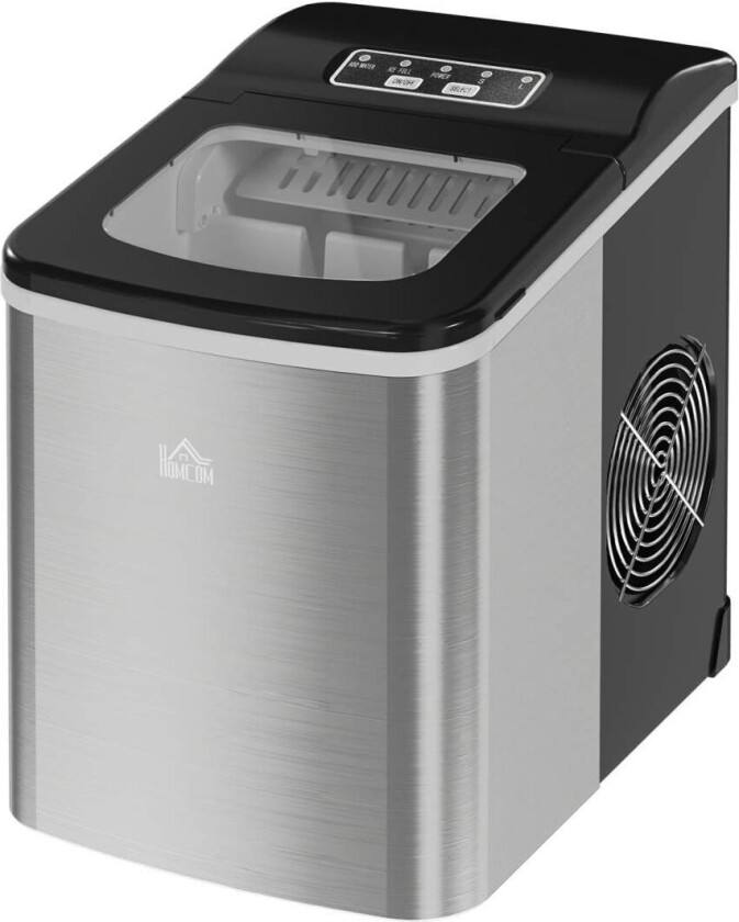 Isbitmaskin Isbitmaskin 9 Terninger Klar På 8 Minutter, 12 Kg På 24 Timer, Selvrensende Bærbar Ismaskin, Svart