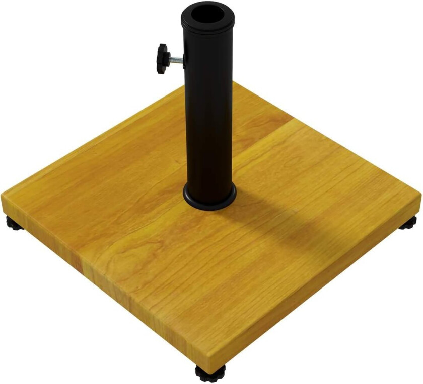 Parasollstativ 25 Kg Parasollfot Med Justerbare Fotputer, Med Trelook For Stangdiameter Ø34/38/48 Mm, Sement, Gul