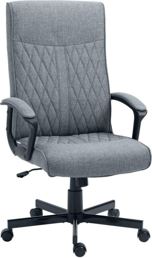 Kontorstol Ergonomisk Skrivebordsstol Med Vippefunksjon Høydejusterbar Svivel For Kontor Mørkegrå