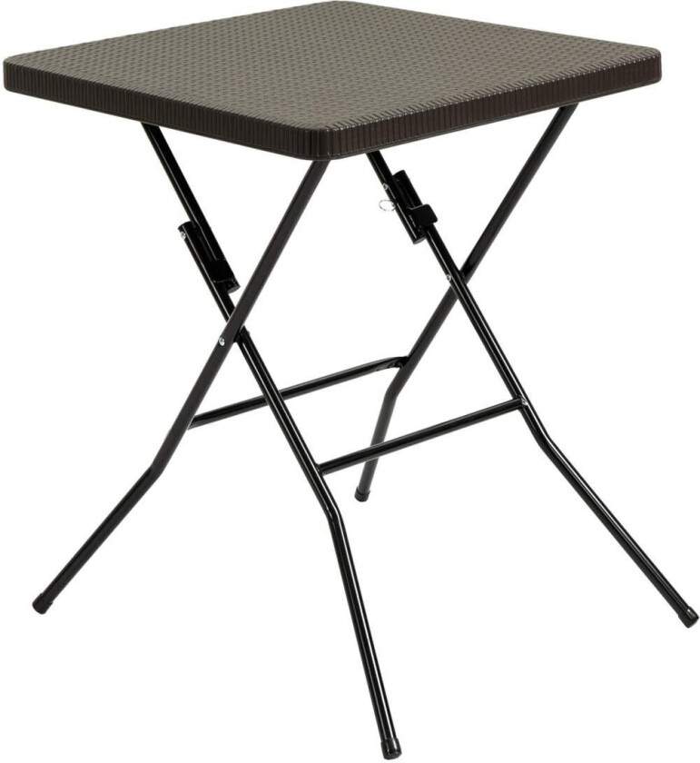 Hagebord Sammenleggbart Bord Sammenleggbart Bord Sammenleggbart Sidebord Balkongbord Piknikbord Campingbord Plast Metall Brun 60