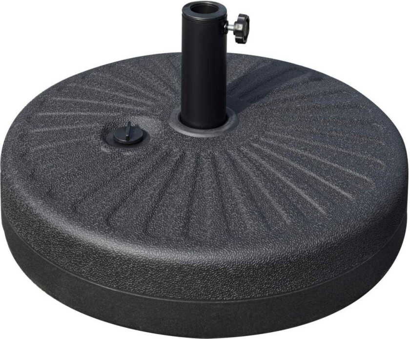 Parasollfot 22 Kg, For Ø38/48 Mm Parasoll, Sement, Sort, Ø51 X 12H Cm