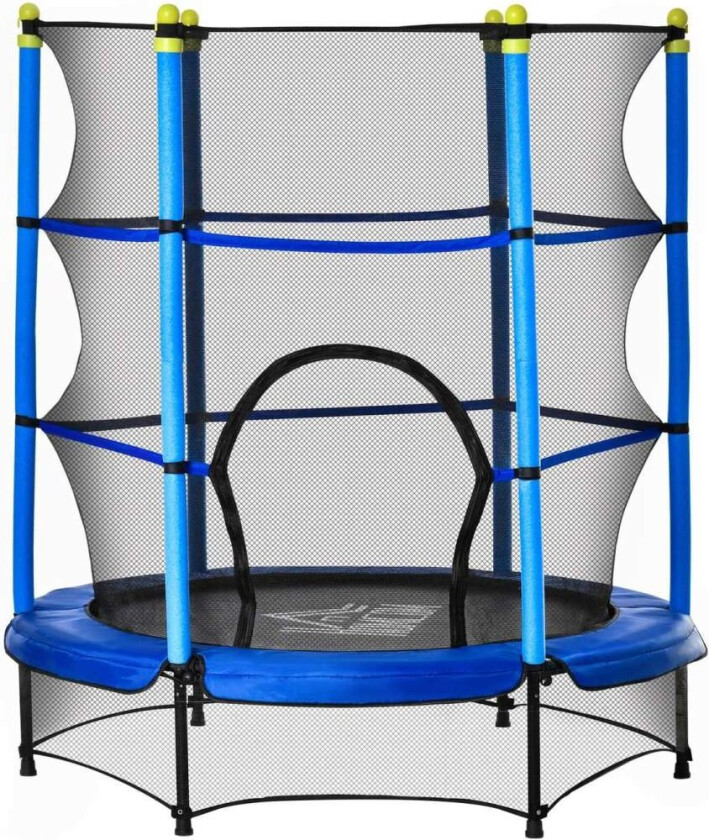 Trampoline For Barn Ø140 Cm Fitness Trampoline Med Sikkerhetsnett Kantdekke Gummitau Polstret Innendørs Utendørs Hoppestål Oppti