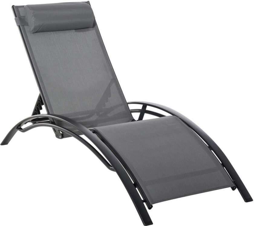 Solseng Hage Solseng Hagestol Avslapningsstol Fluktstol Aluminium Justerbar Grå 171 X 64 X 82 Cm