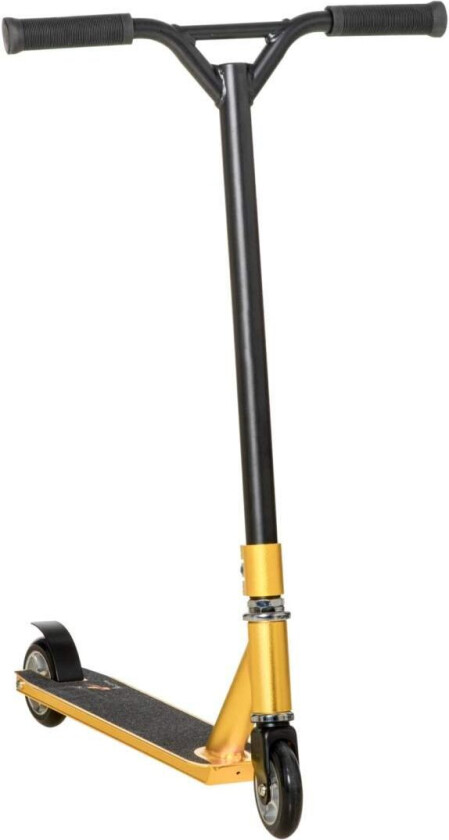Stuntscooter Sparkesykkel For Triks, Med Gummigrep Og Bakhjulsbrems, 360° Styring, Gull, 65X48,5X83 Cm, Fra 14 År
