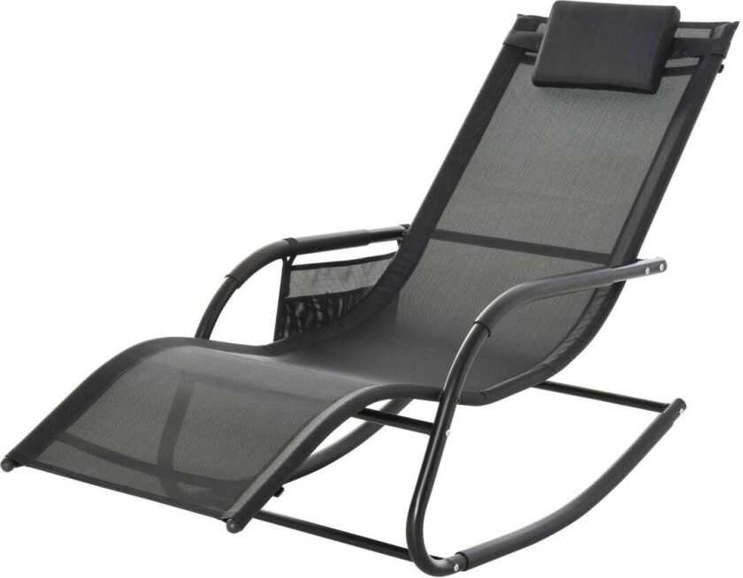 Gyngestol Gyngestol Hagestol Gyngestol Metall Mesh Svart 150 X 62 X 88 Cm