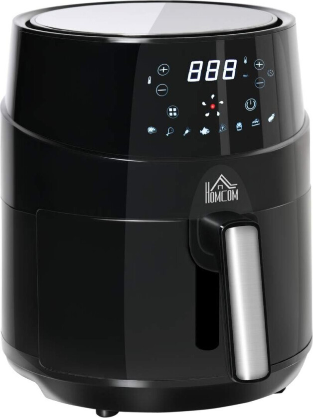 Varmluftfrityrkoker Uten Olje 4,5 L 1500W Luftfrityrkoker Med 8 Forhåndsinnstilte Moduser Led-Display Non-Stick Belagt Kurv For