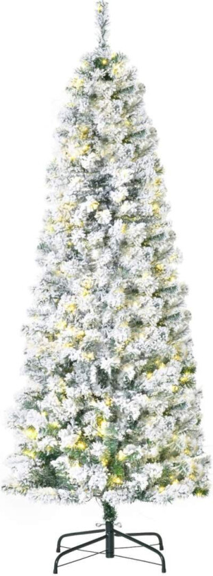 Kunstig Juletre Med Fjernkontroll Led-Lys Juletre Pvc Metall Grønn + Hvit Ø60 X 180 Cm