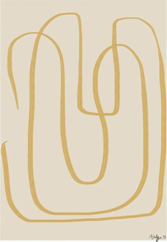 Different Ways I poster gul 50x70 cm