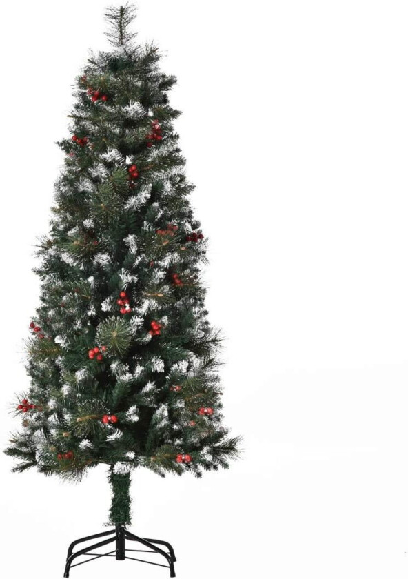 Kunstig Juletre 1,5 M Juletre 360 Grener Pvc Metall Grønn + Hvit Ø50 X 150 Cm