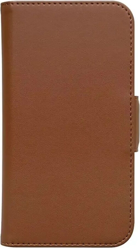 iPhone 14 Nordfjord Slim Magnet Wallet Kunstskinn Flipdeksel - Brun