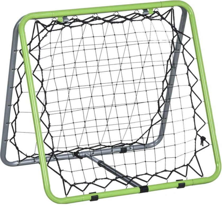 Football Rebounder Kickback Goal Rebound Veggnett For Baseball Basketball Dobbeltsidig Rebound Justerbar I 5 Nivåer Metal Green