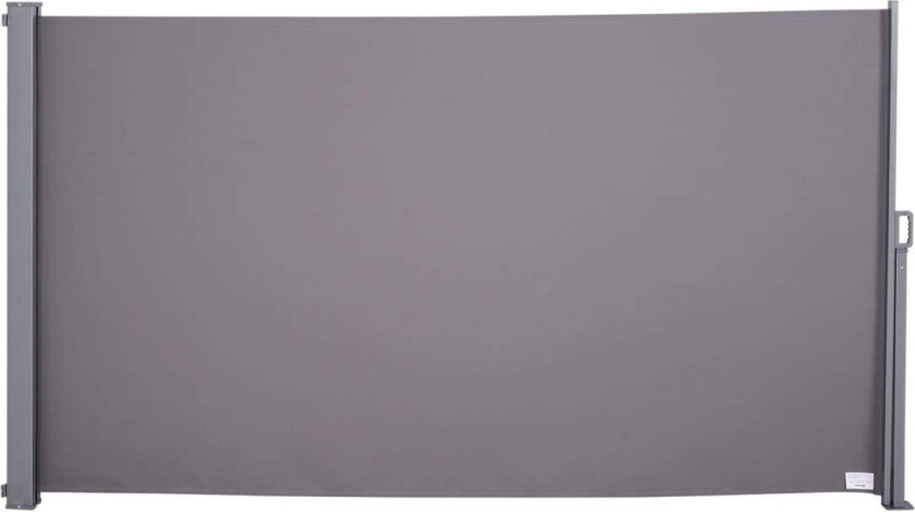 Sidemarkise, Personvern Og Solbeskyttelse, Sidegardin, Polyester, Grå, 3 X 1,6 M