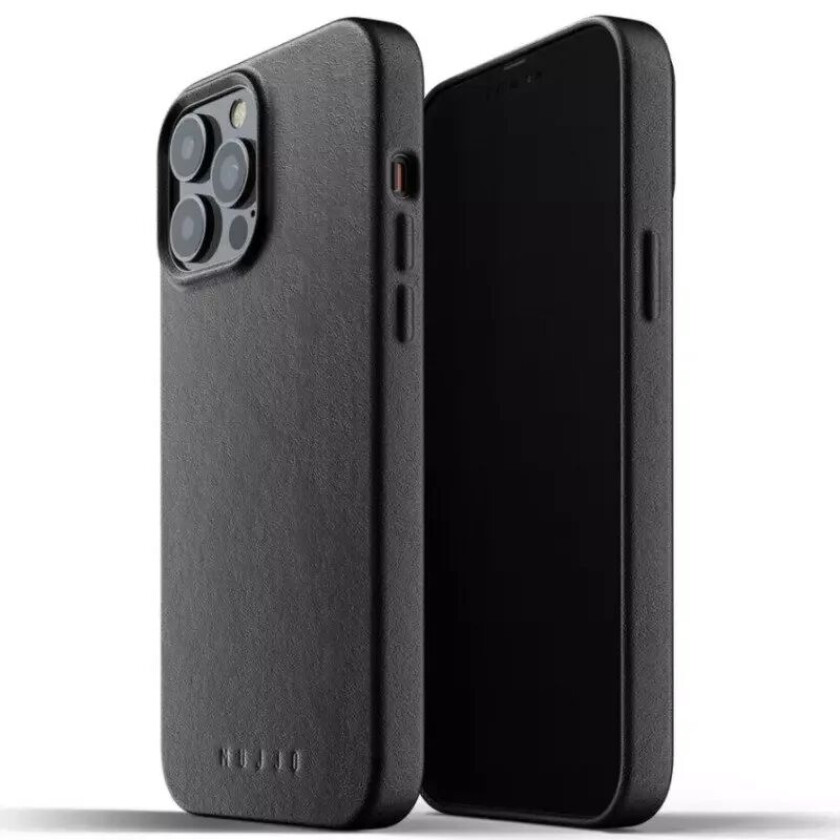 iPhone 13 Pro Max Leather Deksel - Svart