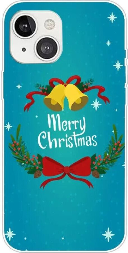 iPhone 13 Fleksibelt Plast Jul Deksel - Merry Christmas - Juleklokker