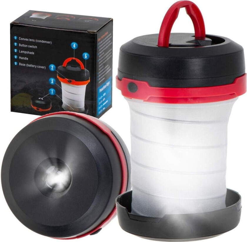 Bilde av Camping campinglys campinglykt 2-i-1 batteridrevet lommelykt 3 moduser