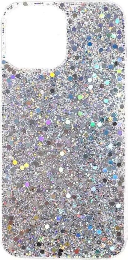 iPhone 13 Mini Glitter Deksel - Sølv
