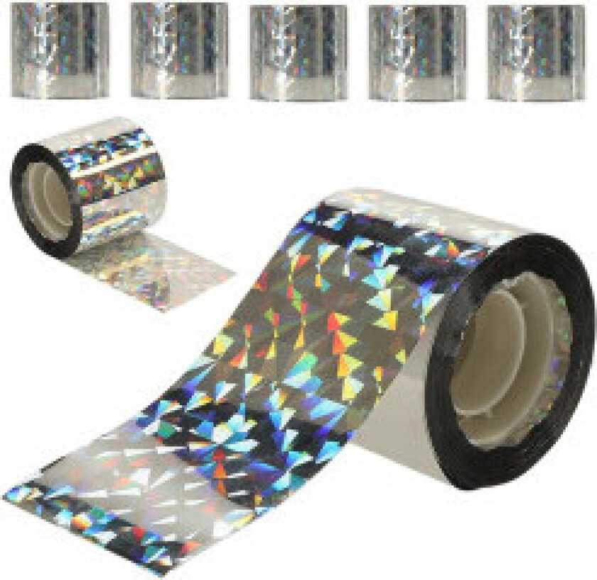 Fugleavvisende reflekstape fugleavskrekkende 4,8cm x 50m 5 stk.