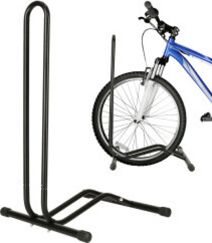 Enkelt sykkelstativ i metall svart