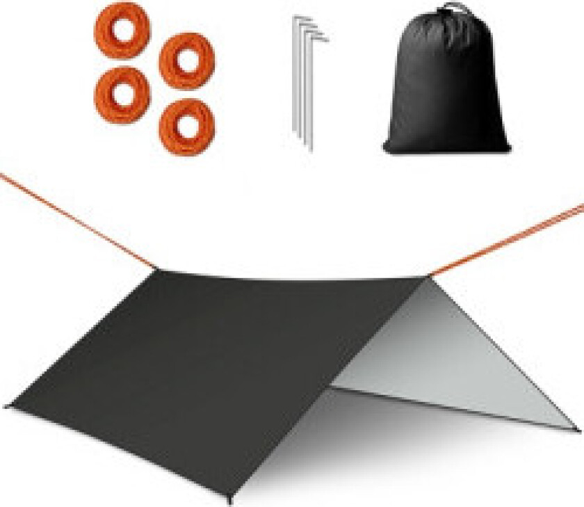 Baldakin presenningtelt over hengekøye 300cm sort