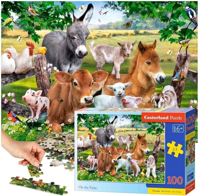 CASTORLAND Puslespill 100el. På gården