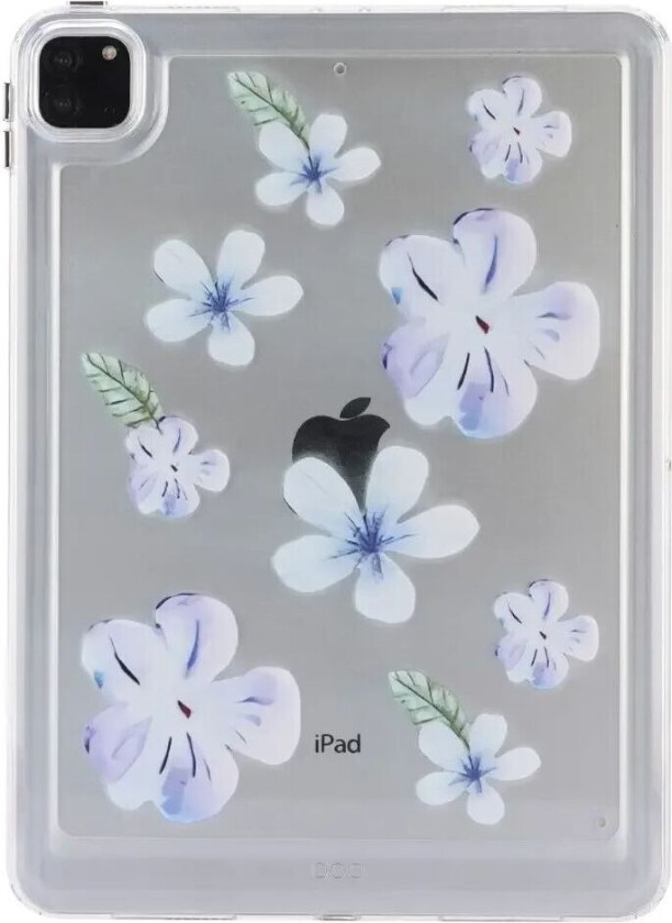 iPad Pro 11" ( 2022 / 2021 / 2020 / 2018) Fleksibelt Plast Deksel – Lilla Blomster