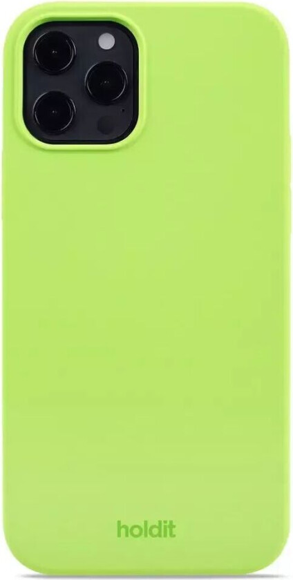 Holdit iPhone 12 / 12 Pro Soft Touch Silikon Deksel - Acid Green